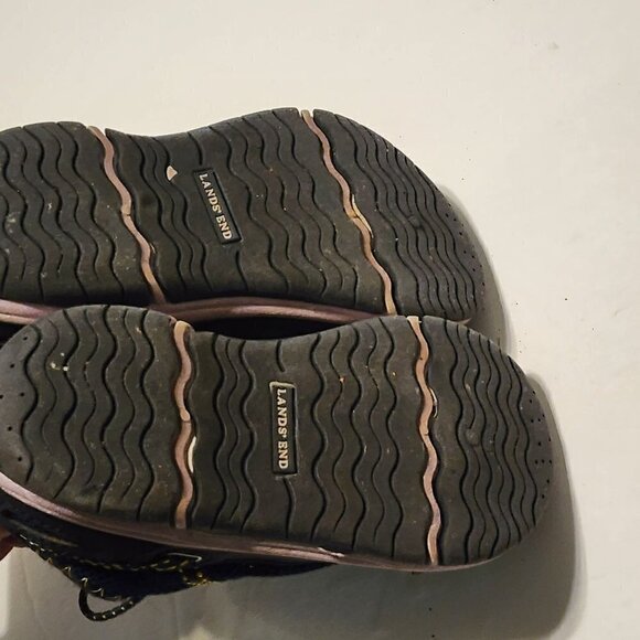 Lands End toddler hiking / water sandals shoes  size 7 M Blue Yellow Mesh - Picture 2 of 9